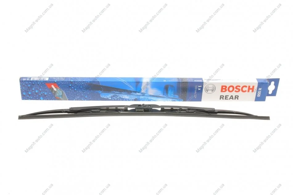 Щітка склоочисника поворотн. задн (1шт) H550 Twin 550мм CITROEN AX, ZX DACIA SPRING, SPRING CARGO FIAT FULLBACK FORD COUGAR, MONDEO I, MONDEO II HYUNDAI COUPE I MAZDA 626 III, 626 IV 07.80- BOSCH 3397004762 (фото 1)