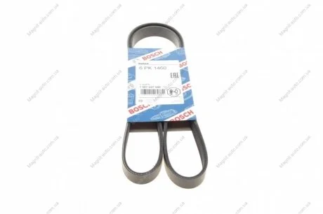 Ремень поликлиновой 6PK1460 BMW E46; OPEL Astra F, Corsa; HONDA 2,0; RENAULT 1,7; NISSAN; ROVER BOSCH 1987947948