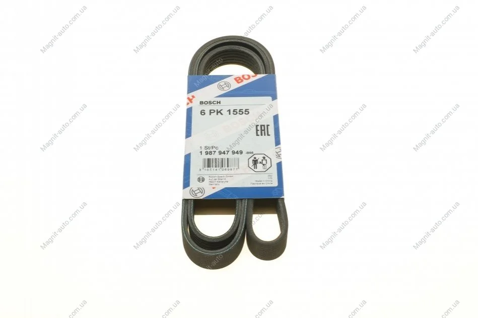 Ремень П-клиновый 6PK1555 BOSCH 1987947949 (фото 1)