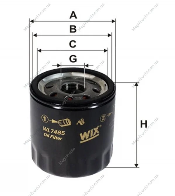 Масляный фильтр WIX FILTERS WL7485 (фото 1)