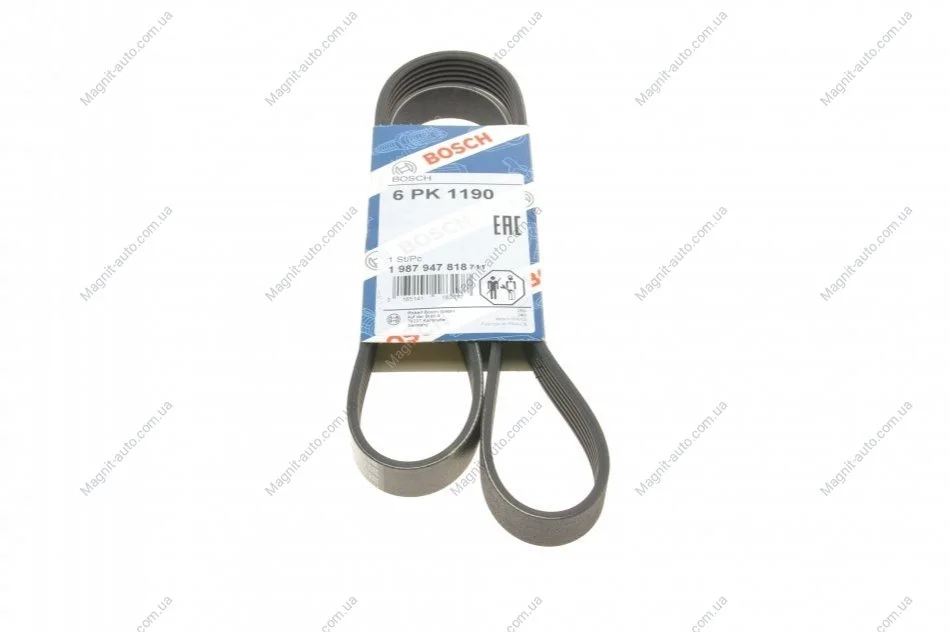 Ремень поликлиновый 6PK1190 BOSCH 1987947818 (фото 1)