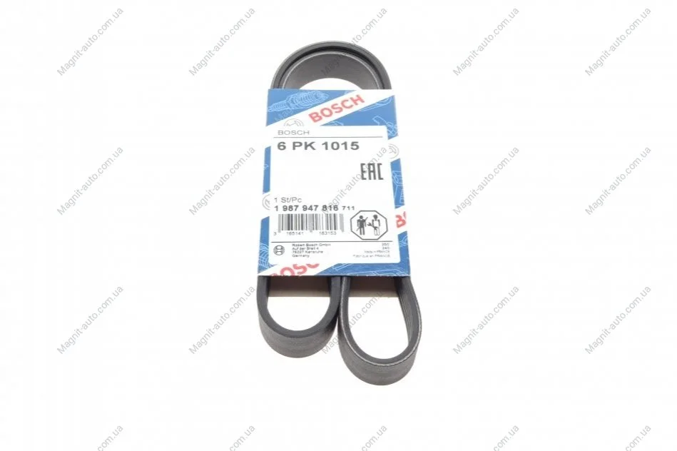 Ремень П-клиновый 6PK1015 BOSCH 1987947816 (фото 1)