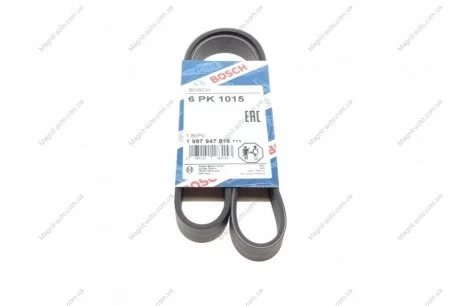 Ремінь П-клиновий 6PK1015 BOSCH 1987947816