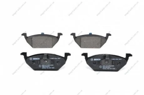 Колодки гальмівні дискові AUDI/SEAT/SKODA A3/Leon/Ibiza/Toledo Fabia/Octavia \'\'F \'\'1.6-2.0 \'\'>>05 BOSCH 0986424364