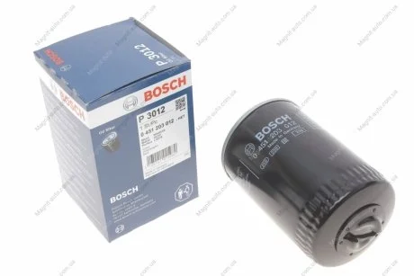 Фільтр масляний 3012 VW/VOLVO Caddy,Golf,Jetta,LT 28,31,35,40,55,Passat,Polo,940,100,80,A4,A6 -09 BOSCH 0451203012