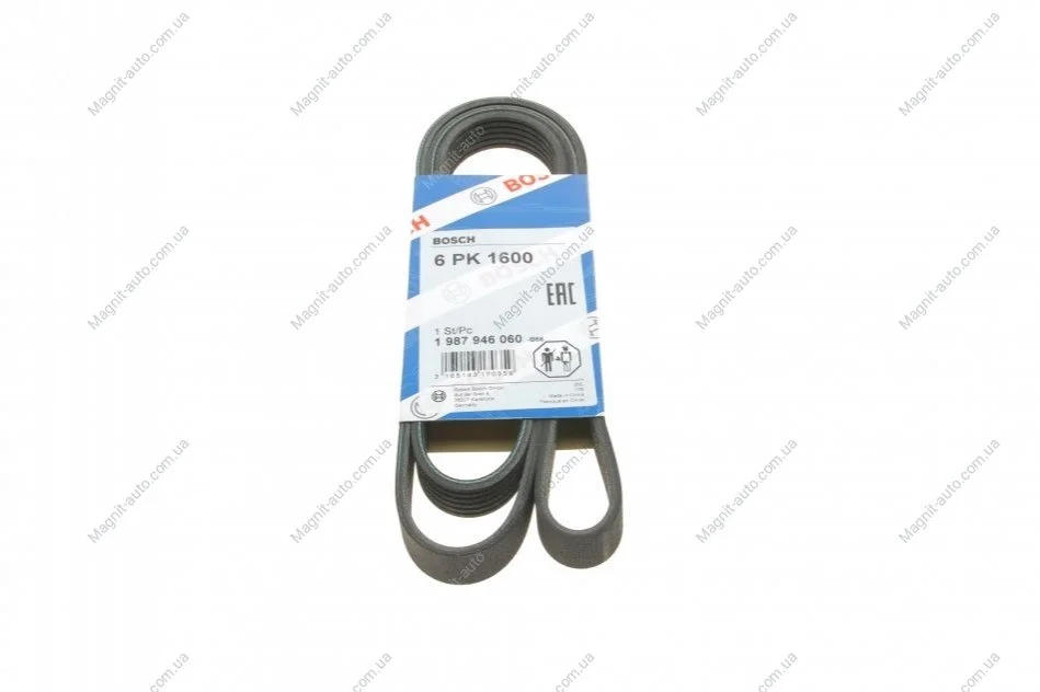 Ремень П-клиновый 6PK1600 BOSCH 1987946060 (фото 1)
