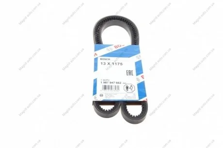 Ремень клиновой 13X1175 FORD; MAN; NISSAN; SAAB; SCANIA; SUZUKI; VW BOSCH 1987947662