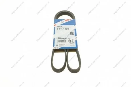 Ремінь поліклиновий 5PK1190 BOSCH 1987946061