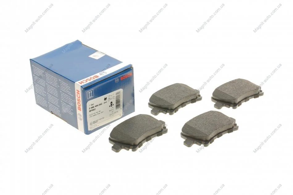 Колодки гальмівні дискові AUDI/SKODA/VW A3/TT/SuperB/Golf/Scirocco "06>> BOSCH 0986494062 (фото 1)