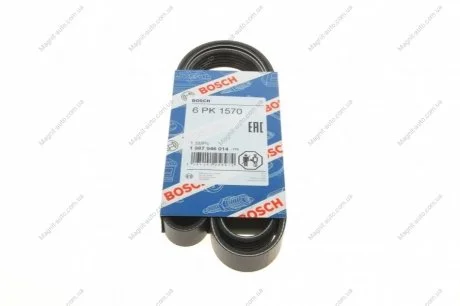 Ремінь П-клиновий 6PK1570 BOSCH 1987946014