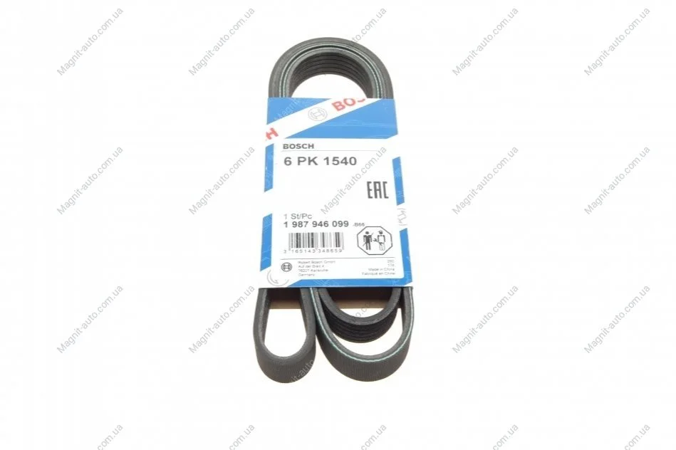 Ремень П-клиновый 6PK1540 BOSCH 1987946099 (фото 1)