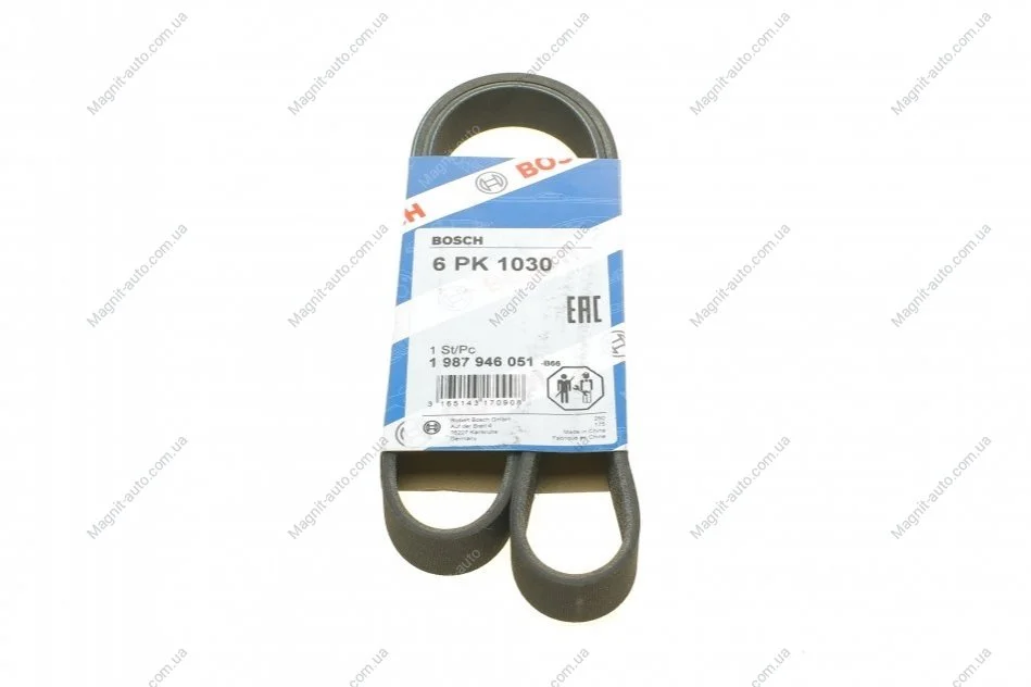 Ремінь поліклиновий 6PK1030 BOSCH 1987946051 (фото 1)