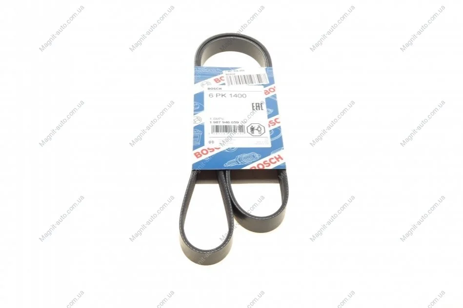 Ремень П-клиновый 6PK1400 BOSCH 1987946059 (фото 1)