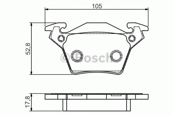 Тормозные колодки дисковые задние DB Vito 95- ; V-seria 96- BOSCH 0986495074 (фото 1)