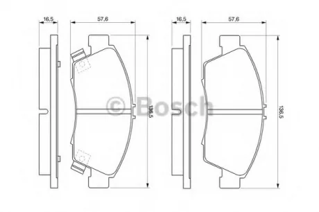 Тормозные колодки дисковые передние HONDA CIVIC,CRX 1.6 91- BOSCH 0986461759