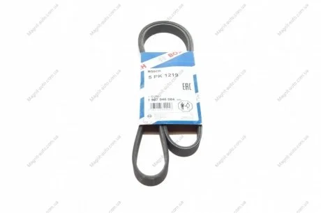 Ремінь поліклиновий 5PK1219, 1.9 D 96-00 BOSCH 1987946084