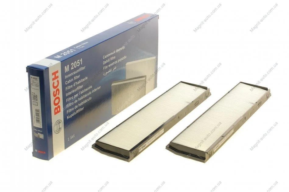 Фильтр салона 2051 MB 200E/320E/E200/E220/E320/E500 (124) \'\'91-97 BOSCH 1987432051 (фото 1)