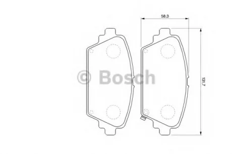 Тормозные колодки дисковые передние HONDA Accord 98-03 BOSCH 0986424663