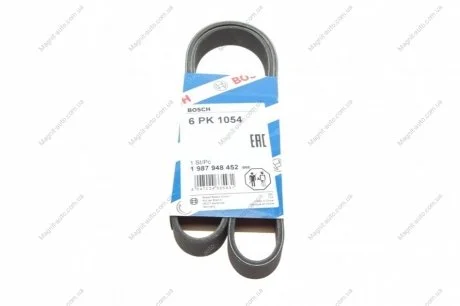 Ремень П-клиновый 6PK1054 AUDI A3 FIAT Doblo 1.9JTD BOSCH 1987948452