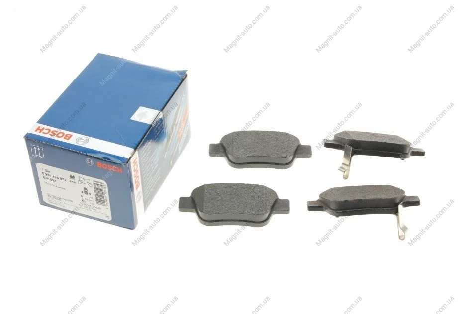 Тормозные колодки дисковые задниеTOYOTA Avensis 03- BOSCH 0986495073 (фото 1)