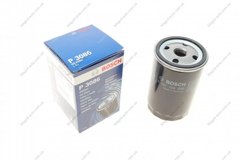 Фільтр оливний, Caddy 79-92, Polo 81-94,T3 90-03/Ibiza 93-99 BOSCH 0451103086 (фото 1)