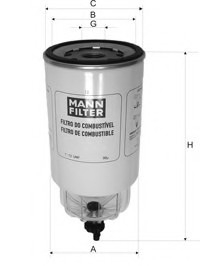 Фильтр топливный низкого давления VOLVO FM MANN WK 1060/5 X (фото 1)