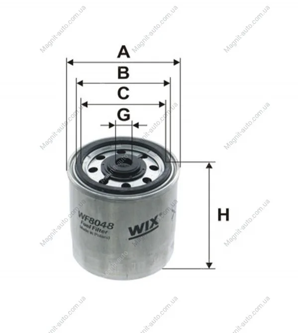 Фильтр топливный, TDI WIX FILTERS WF8048 (фото 1)