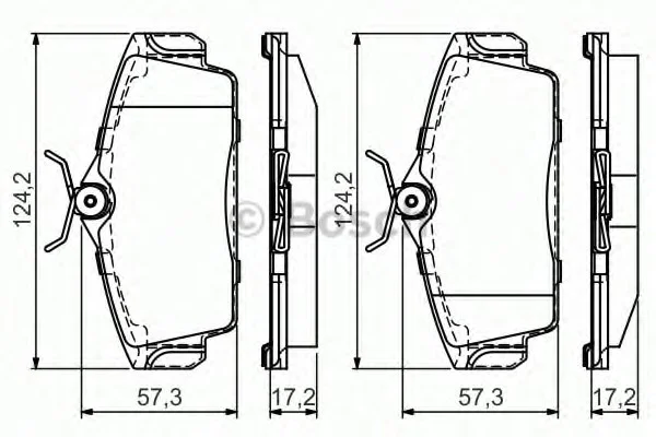 Тормозные колодки дисковые передние NISSAN BOSCH 0986495070 (фото 1)