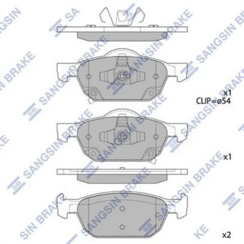 Тормозные колодки передние Honda Accord VIII (08-), Civic IX (FK) (12-) HI-Q Hi-Q (SANGSIN) SP1605 (фото 1)
