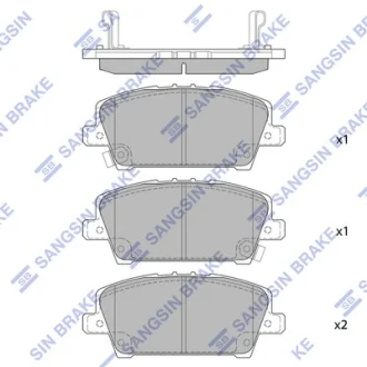 Тормозные колодки дисковые передние SANGSIN BRAKE Hi-Q (SANGSIN) SP1569