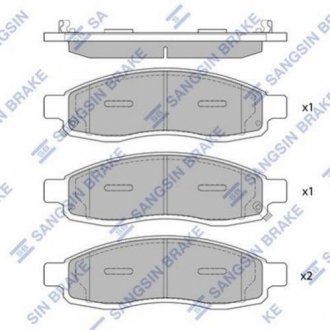 Тормозные колодки дисковые передние SANGSIN BRAKE Hi-Q (SANGSIN) SP1455