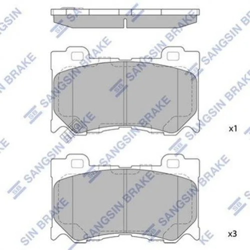 Колодки гальмівні передні Infiniti FX50 (09-), Q60, Q50 (19-) HI-Q Hi-Q (SANGSIN) SP1471 (фото 1)
