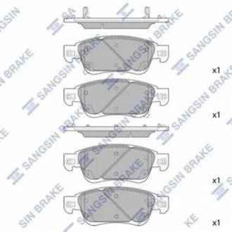 Тормозные колодки передние Infiniti G35, G37 Journey (09-) HI-Q Hi-Q (SANGSIN) SP1478