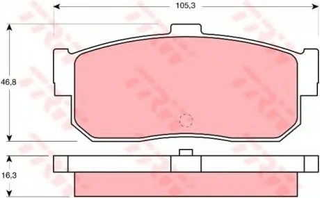 Комплект гальмівних колодок задній., INFINITI I30 NISSAN 100NX, ALMERA I, ALMERA II, MAXIMA / MAXIMA QX IV, PRIMERA, SENTRA V, SUNNY II, SUNNY III 1.5-3.0 06.86- TRW GDB1172