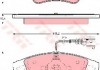 Комплект тормозных колодок, дисковый тормоз TRW GDB1556 (фото 1)