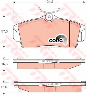 Тормозные колодки дисковые NISSAN Almera/Primera/Primera Estate/Wagon TRW GDB3168 (фото 1)