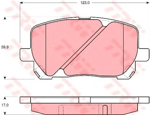 Гальмівні колодки дискові TOYOTA Avensis Verso TRW GDB3315 (фото 1)