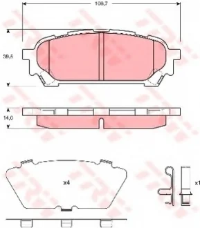 Колодки гальмівні TRW GDB3395