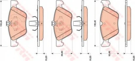 Колодки гальмівні, MB E (W211/S211), S (W220) TRW GDB1815