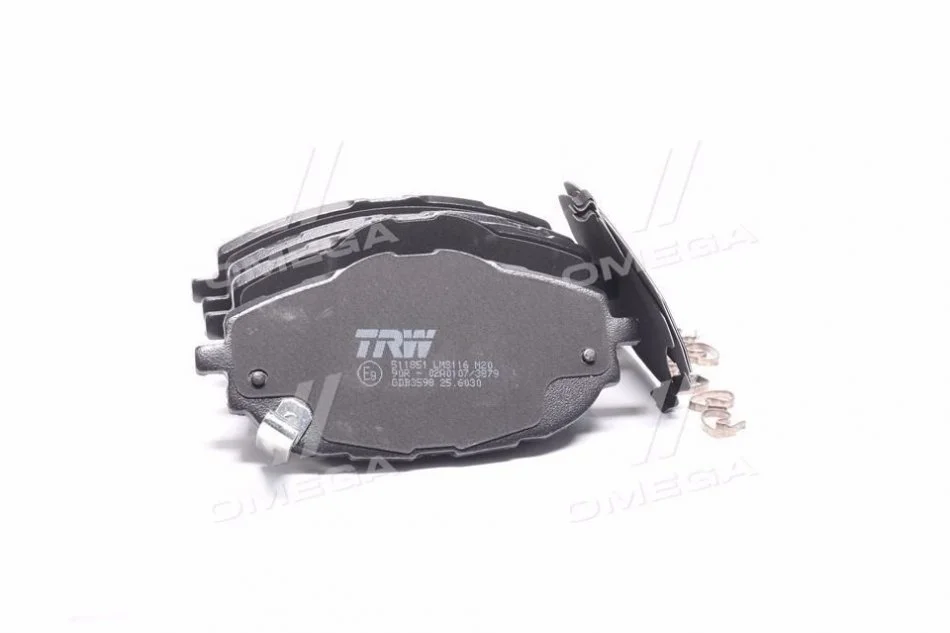 Комплект тормозных колодок переднего., TOYOTA AURIS, COROLLA 1.2-1.8H 10.12-08.19 TRW GDB3598 (фото 1)