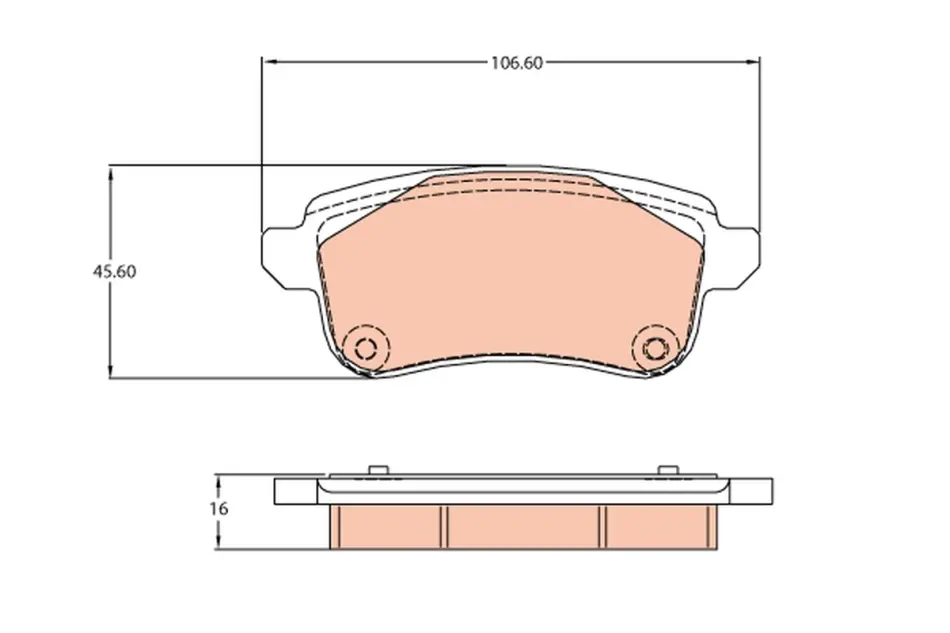 Тормозные колодки дисковые RENAULT Espase/Megane "R "15>> TRW GDB2136 (фото 1)