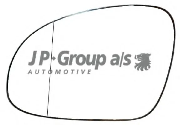 Вкладиш зовнішнього дзеркала Golf V/VI/Passat B6 Л. JP GROUP 1189304570 (фото 1)