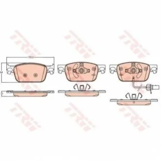 Гальмівні колодки дискові AUDI A4/A5 "F "15>> TRW GDB2127
