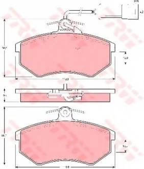 Комплект тормозных колодок переднего., AUDI 100 C2, 100 C3, 200 C3, 80 B3, 80 B4, 90 B3, A4 B5, QUATTRO CHERY COWIN 3, EASTAR, EASTAR CROSS, V5 1.5-2.6 03.77-12.14 TRW GDB404