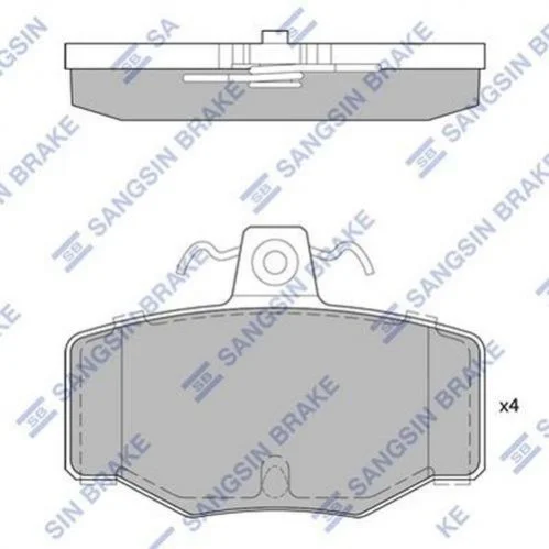 Колодки гальмівні задні Nissan Almera (-04) HI-Q Hi-Q (SANGSIN) SP1741 (фото 1)