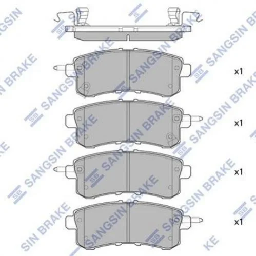 Тормозные колодки задние Infiniti QX56, QX80, Nissan Patrol III (Y62) (10-) HI-Q Hi-Q (SANGSIN) SP1801 (фото 1)