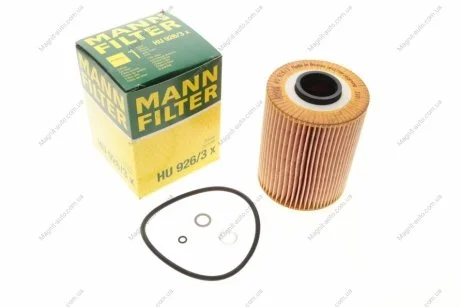 Фильтр масляный, BMW 3 (E36, E46), 5 (E34) 2.0/2.5/2.8 89-00 MANN HU 926/3 X
