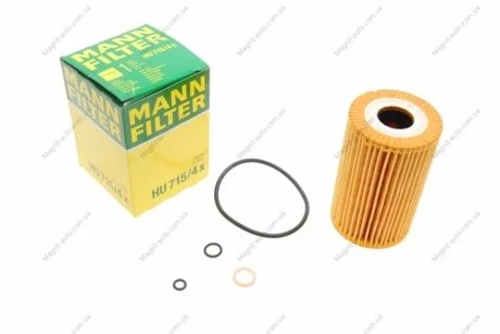 Фильтр масляный (выр-во)(HU715/4X) MANN HU 715/4 X