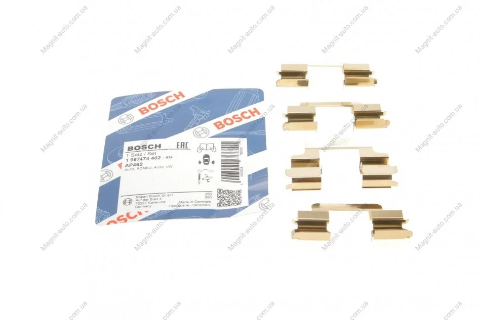 Гальмівні аксесуари (Монтажний комп-кт колодки) BOSCH 1987474402 (фото 1)