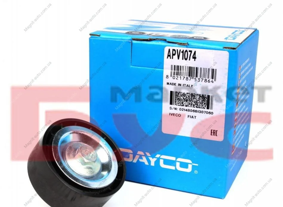 Ролик генератора гладкий, 2.3 JTD 02-06 DAYCO APV1074 (фото 1)